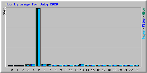 Hourly usage for July 2020