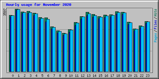 Hourly usage for November 2020