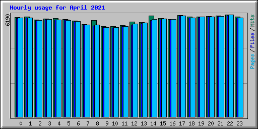Hourly usage for April 2021