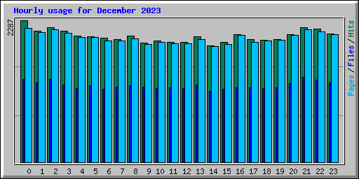 Hourly usage for December 2023