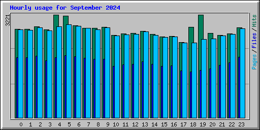 Hourly usage for September 2024