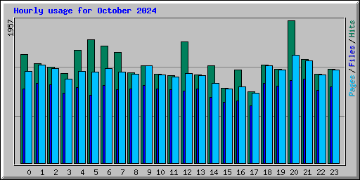 Hourly usage for October 2024