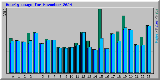 Hourly usage for November 2024