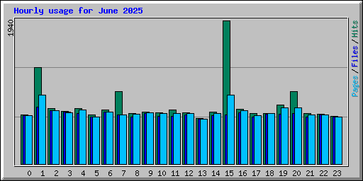 Hourly usage for June 2025