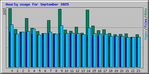 Hourly usage for September 2025