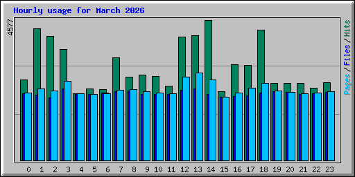 Hourly usage for March 2026